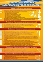 Стенд "Правила выполнения лабораторных работ по биологии" (вариант 2) - «globural.ru» - Ижевск