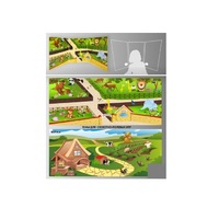 Стенд для сюжетно-ролевых игр 2-х сторонний (Зоопарк, ферма) - «globural.ru» - Ижевск