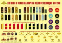 Плакат "Погоны и знаки различия военнослужащих России" - «globural.ru» - Ижевск