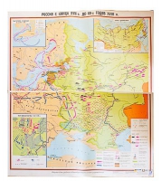 Учебная карта "Россия с конца XVII в. до нач. 60-х г.г. XVIII в." 1100*1400 мм (матовое, 2-стороннее лам.) - «globural.ru» - Ижевск