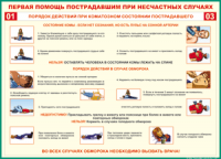 Таблица Порядок действий при коматозном состоянии пострадавшего 1000*1400 винил - «globural.ru» - Ижевск