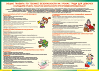 Правила безопасности на уроках труда для девочек 1000*1400 винил	 - «globural.ru» - Ижевск
