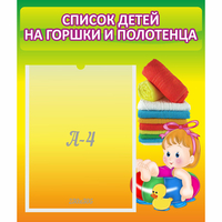 Стенд "Список детей на горшки и полотенца" - «globural.ru» - Ижевск