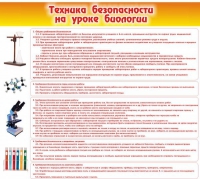 Стенд "Техника безопасности на уроках биологии" (вариант 2) - «globural.ru» - Ижевск
