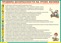 Таблица Правила безопасности на уроке физики 1000*1400 винил	 - «globural.ru» - Ижевск