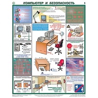 Плакаты "Компьютер и безопасность" (2 листа, размер 450х600) - «globural.ru» - Ижевск