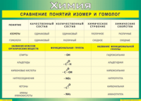 Таблица Сравнение понятий изомер и гомолог 1000*1400 винил - «globural.ru» - Ижевск