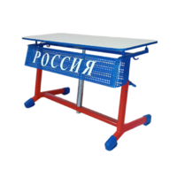 Стол ученический двухместный "Патриот-2о" на газовом лифте (р.гр. № 3-7 и наклоном столешницы) - «globural.ru» - Ижевск