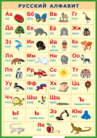 Таблица Русский Алфавит в картинках 1000*1400 винил - «globural.ru» - Ижевск