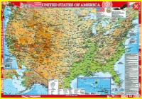 Настенная карта Соединенных Штатов Америки на английском языке (учебная) - «globural.ru» - Ижевск