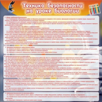 Стенд "Техника безопасности на уроках биологии" (вариант 1) - «globural.ru» - Ижевск