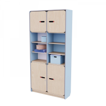 Рабочий стеллаж для воспитателя из коллекции «НЕГА» (цвет голубой) - «globural.ru» - Ижевск