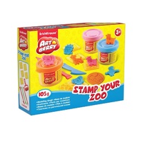Пластилин на растительной основе Artberry/Stamp Your Zoo 3 бан./35 г со штампами - «globural.ru» - Ижевск