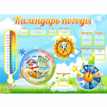 Стенд "Календарь погоды" 1х0,74 - «globural.ru» - Ижевск