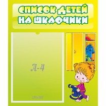 Стенд "Список детей на шкафчики" №5 - «globural.ru» - Ижевск