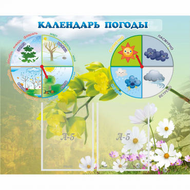 Стенд "Календарь погоды" с 2 карманами - «globural.ru» - Ижевск